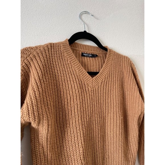 Nasty Gal Camel Color Knit Sweater Set Size Small - Picture 5 of 9